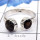Black Rutile & Smokey Cut E - SDR731-Geniune Gemstones Adjustable Round Shape Rings of 925 ste