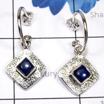Lapis A - SSE909-Detachable Pretty Women Earring Made In 925 sterling Silv