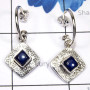 Lapis A - SSE909-Detachable Pretty Women Earring Made In 925 sterling Silv