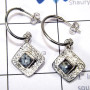 Dendritic Agate B - SSE909-Detachable Pretty Women Earring Made In 925 sterling Silv