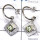 Green Amethyst C - SSE909-Detachable Pretty Women Earring Made In 925 sterling Silv