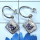Amethyst cut H - SSE909-Detachable Pretty Women Earring Made In 925 sterling Silv