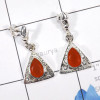 Carnelian Cut O - SSE908-Seductive Triangle Stud Earrings With 925 Sterling Siver