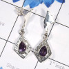 Amethyst Cut B - SSE907-Semi Precious Gemstones Stud Earrings Manufactured 925 St