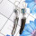 Blue Topaz & Biwa Pearl G - XSE965-925 Sterling Silver Earrings of Lovely Biwa Pearl Gemston