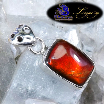 Red Fire Ammolite C - ALG948-Expensive Ammolite Gemstone Pendants Manufactured 925 Ste Red Fire Ammolite C - ALG948-Expensive Ammolite Gemstone Pendants Manufactured 925 Ste