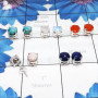 5pairs Rainbow Moonstone,Pink Opal Etc C - SSE899-925 Sterling Silver 7mm Round Shape Wholesale 5pairs Stud