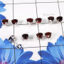 5Pairs Garnet Cut A - SSE897-6MM Trillian Shape Multi Gemstone Wholesale 5Pairs Stud E