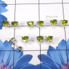 5Pairs Peridot cut O - SSE897-6MM Trillian Shape Multi Gemstone Wholesale 5Pairs Stud E