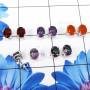 5Pairs Garnet,Amethyst,Carnelian Cut Etc O - SSE896-6x8mm Oval Shape 5Pairs Wholesale Stud Earrings Lot of 92