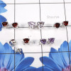 5Pairs Garnet,Amethyst Cut A - SSE893-5mm Trillian Shape Wholesale 5Pairs Stud Earring Made In