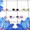5Pairs Peridot,Garnet Etc O - SSE893-5mm Trillian Shape Wholesale 5Pairs Stud Earring Made In