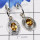 Citrine Cut A - SDE781-Rainbow Moonstone Unique Designer 925 Sterling Silver Ear