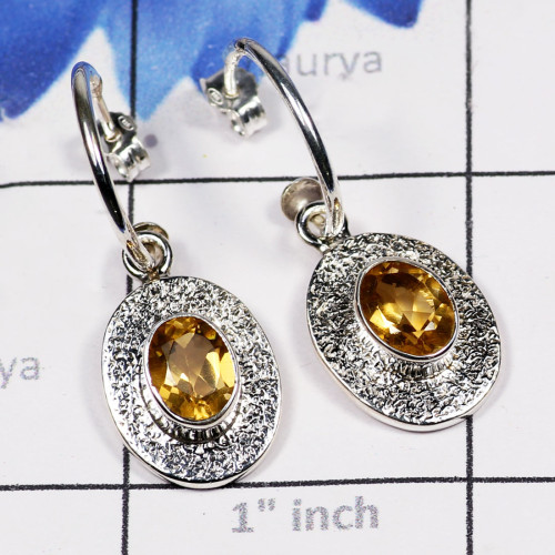 Citrine Cut A - SDE781-Rainbow Moonstone Unique Designer 925 Sterling Silver Ear Citrine Cut A - SDE781-Rainbow Moonstone Unique Designer 925 Sterling Silver Ear