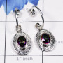 Mystic Cut C - SDE781-Rainbow Moonstone Unique Designer 925 Sterling Silver Ear