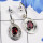 Garnet Cut I - SDE781-Rainbow Moonstone Unique Designer 925 Sterling Silver Ear