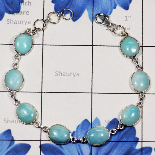 Aragonite Blue O - SBB914-BEZEL SET WOMEN 925 STERLING SILVER BLUE ARAGONITE GEMSTO Aragonite Blue O - SBB914-BEZEL SET WOMEN 925 STERLING SILVER BLUE ARAGONITE GEMSTO