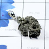 Pyrite Druzy O - DSP999-PYRITE DRUZY PRONG SET 925 STERLING SILVER WOMEN PENDANTS