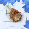 Vanadinite Druzy  F - SVD999-BEAUTIFUL NATURAL VANADINITE DRUZY PRONG SET 925 STERLING