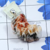 Vanadinite Druzy  O - SVD999-BEAUTIFUL NATURAL VANADINITE DRUZY PRONG SET 925 STERLING