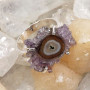 Amethyst Stalactite A - SSA997-Amethyst Stalactite Prong Setting Ring Manufactured 925 S
