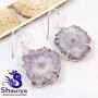 Amethyst Stalactite D - SSA995-Amethyst Stalactite Prong Setting Earring With 925 Sterli