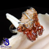 Vanadinite Druzy A - SVD997-New Vanadinite Druzy Gemstone Prong Setting Rings of  925