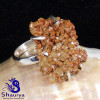 Vanadinite Druzy C - SVD997-New Vanadinite Druzy Gemstone Prong Setting Rings of  925