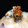 Vanadinite Druzy G - SVD997-New Vanadinite Druzy Gemstone Prong Setting Rings of  925