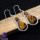 Tiger Eye A - BZE847-925 STERLING SILVER HANDMADE MULTI GEMSTONES EARRINGS