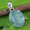 AQUAMARINE ROUGH B - AQR995-AQUAMARINE ROUGH GEMSTONE PENDANT MADE IN 925 STERLING SI