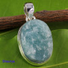AQUAMARINE ROUGH G - AQR995-AQUAMARINE ROUGH GEMSTONE PENDANT MADE IN 925 STERLING SI