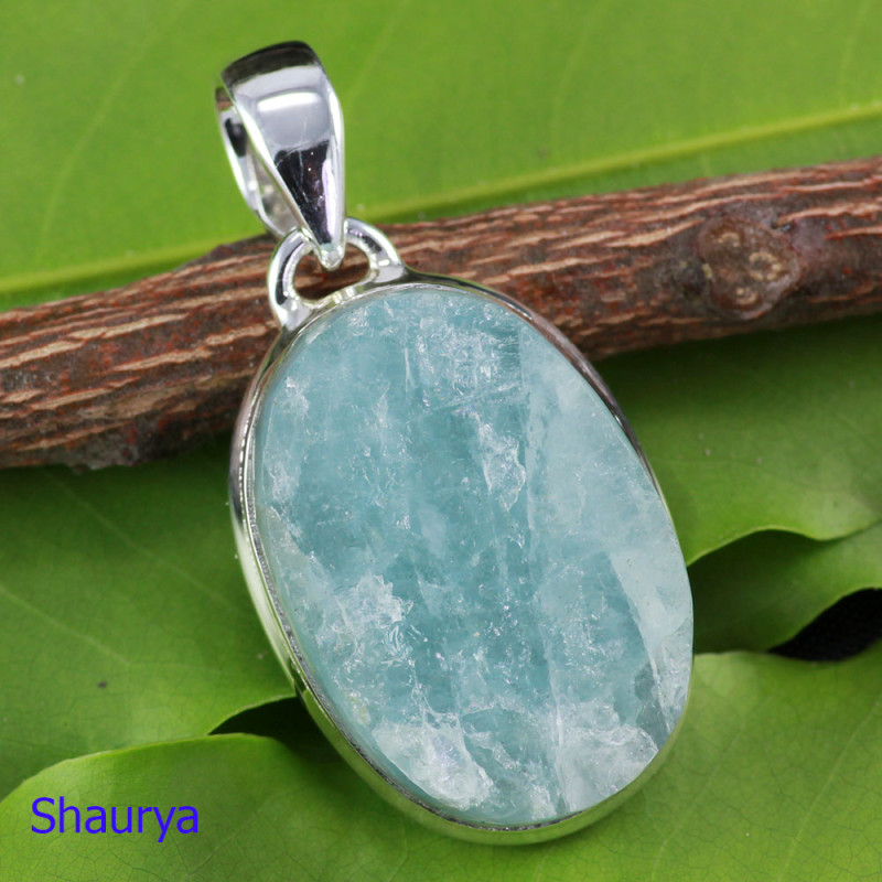 AQUAMARINE ROUGH G - AQR994- NEW COLLECTION NATURAL AQUAMARINE ROUGH STONE PENDANT WI AQUAMARINE ROUGH G - AQR994- NEW COLLECTION NATURAL AQUAMARINE ROUGH STONE PENDANT WI