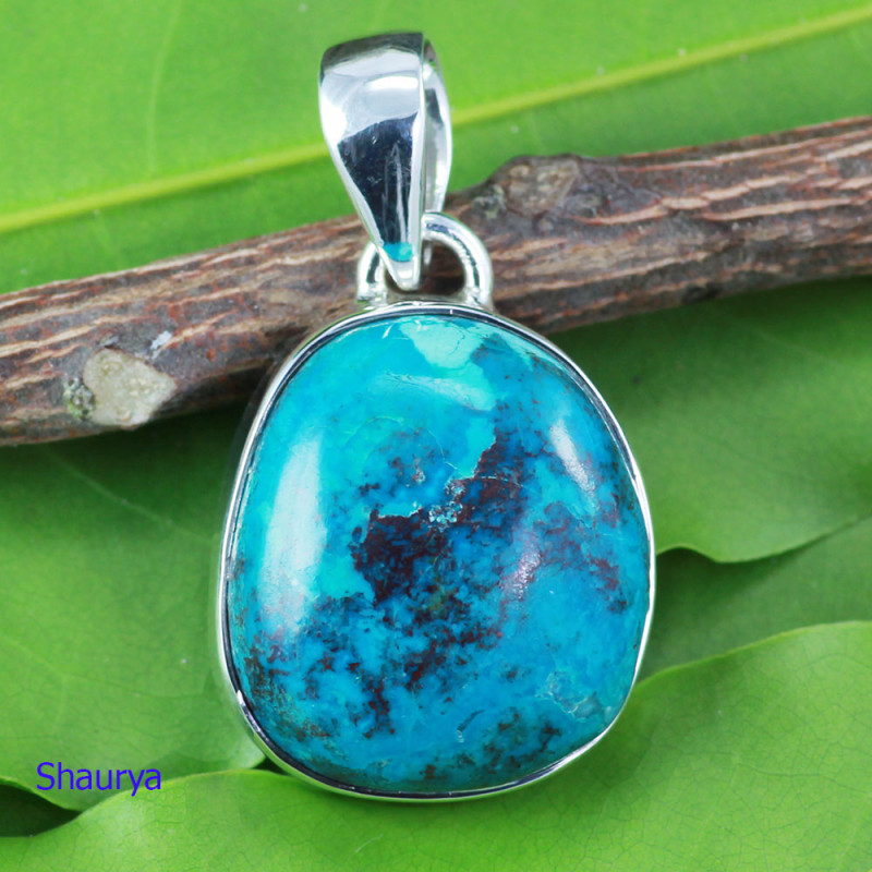 CRYSOCOLA CAB I - CYP993-CRYSOCOLA CAB GEMSTONE BEAUTIFUL PENDANTS WITH 925 STERLI CRYSOCOLA CAB I - CYP993-CRYSOCOLA CAB GEMSTONE BEAUTIFUL PENDANTS WITH 925 STERLI