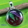 DICHROIC GLASS A - DGL990- EXCLUSIVE HANDMADE DICHROIC GLASS GEMSTONE PENDANTS WITH
