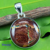 DICHROIC GLASS F - DGL989- 925 STERLING SILVER BEAUTIFUL DICHROIC GLASS GEMSTONE PE
