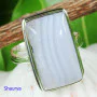 BLUE LACE AGATE D - BLC989- EXCLUSIVE HANDMADE BLUE LACE AGATE FANCY RINGS WITH 925