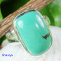 TIBET TURQUOISE E - TBT992- TIBET TURQUOISE GEMSTONE HANDMADE RINGS WITH 925 STERLIN