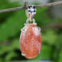 SUN STONE O - SST997-HANDMADE BEAUTIFUL SUN STONE PENDANTS WITH 925 STERLING S