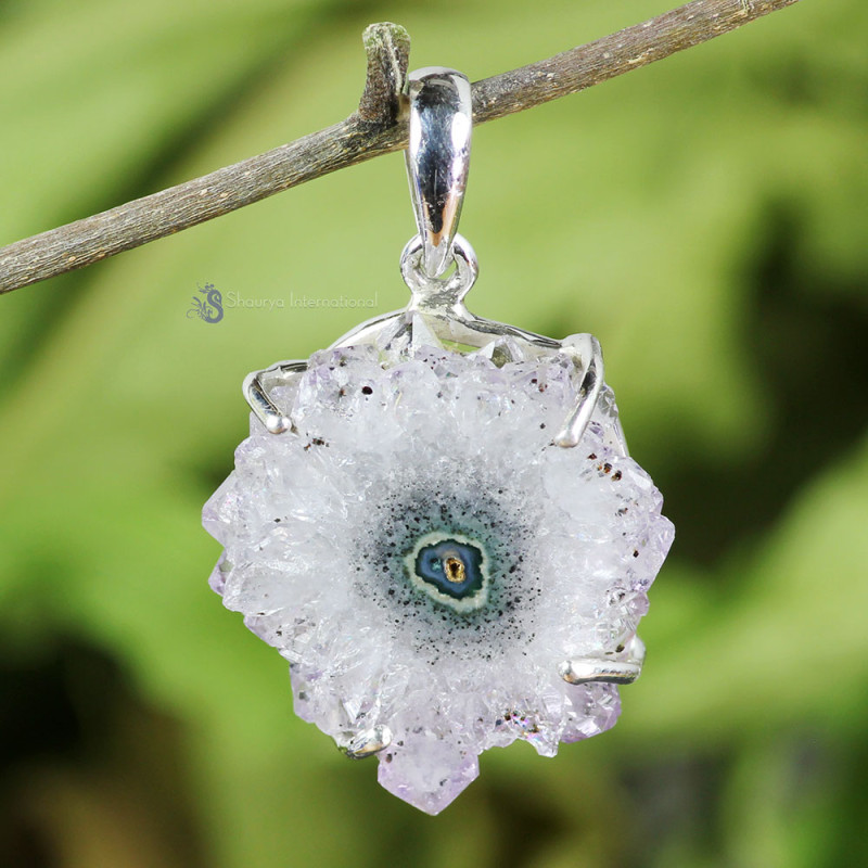 AMETHYST STALACTITE I - SSA993- AMETHYST STALACTITE GEMSTONE PRONG SETTING TRENDY PENDAN AMETHYST STALACTITE I - SSA993- AMETHYST STALACTITE GEMSTONE PRONG SETTING TRENDY PENDAN