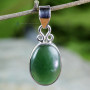 GREEN AVENTURINE B - GAV999- NATURAL GREEN AVENTURINE GEMSTONE LIGHT WEIGHT PENDANTS