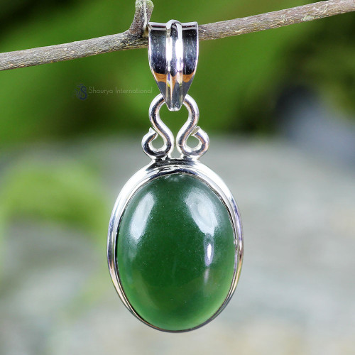 GREEN AVENTURINE E - GAV998- EXCLUSIVE GREEN AVENTURINE GEMSTONE PRETTY PENDANTS MADE
