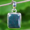 BLOOD AGATE C - BLD994- NATURAL BLOOD AGATE GEMSTONE PENDANTS WITH 925 STERLING