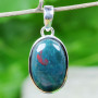 BLOOD AGATE F - BLD994- NATURAL BLOOD AGATE GEMSTONE PENDANTS WITH 925 STERLING
