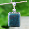 BLOOD AGATE B - BLD993- BLOOD AGATE GEMSTONE TRENDY PENDANTS WITH 925 STERLING S