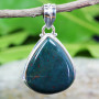 BLOOD AGATE J - BLD993- BLOOD AGATE GEMSTONE TRENDY PENDANTS WITH 925 STERLING S