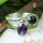 Amethyst, Sand Stone H - SDR725- FANTASTIC DESIGNER MULTI GEMSTONE RINGS MADE IN 925 STER