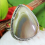 IMPERIAL JASPER F - DIJ992- NATURAL IMPERIAL JASPER GEMSTONE BEAUTIFUL DESIGNER RING