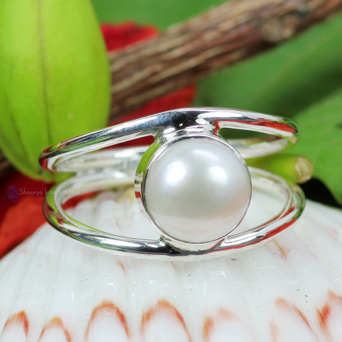 Pearl O - RSS937- LOVELY DESIGNER SINGLE GEMSTONE RINGS MADE IN 925 STERLI Pearl O - RSS937- LOVELY DESIGNER SINGLE GEMSTONE RINGS MADE IN 925 STERLI