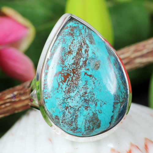 SHATTUCKITE B - PSR841- 925 STERLING SILVER SHATTUCKITE GEMSTONE RINGS DIRECT IN SHATTUCKITE B - PSR841- 925 STERLING SILVER SHATTUCKITE GEMSTONE RINGS DIRECT IN